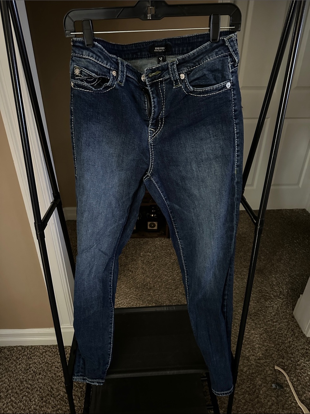True Religion Women's Dark Indigo Skinny Jeans